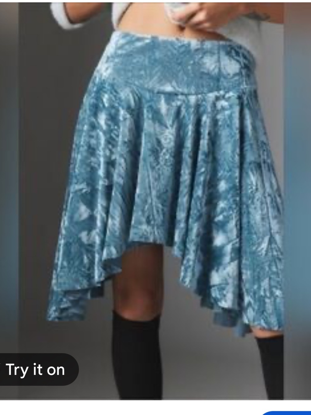 Silence + Noise 🔥 NWOT Assymetrical velvet skirt